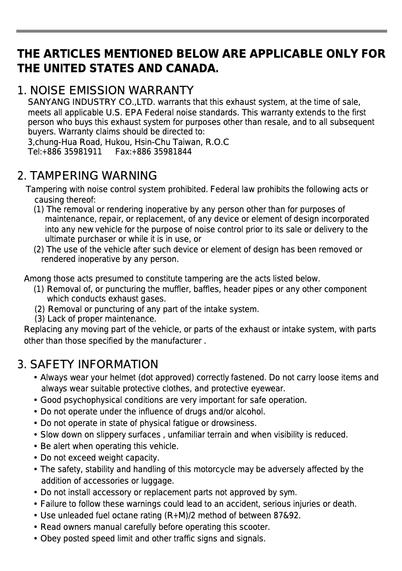 Page 1 de la notice Manuel utilisateur SYM HD EVO