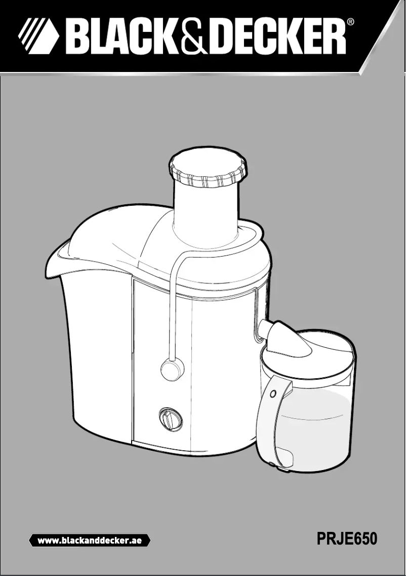 Page n°1 - Manuel utilisateur Black & Decker PRJE650