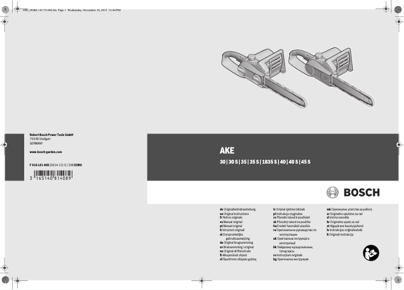 Image de la première page du manuel de l'appareil AKE 40 S