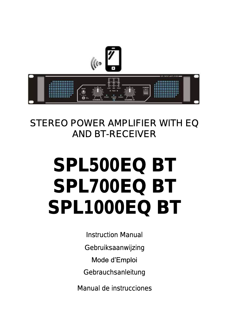 Page n°1 - Manuel utilisateur Skytec SPL 700BT