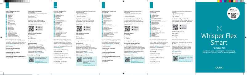 Page 1 de la notice Manuel utilisateur Duux Whisper Flex Smart