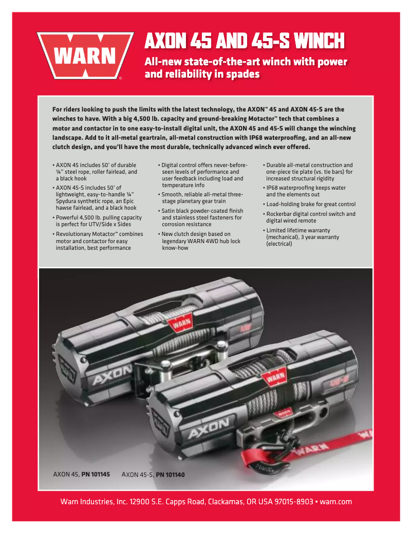 Image de la première page du manuel de l'appareil AXON 45-S