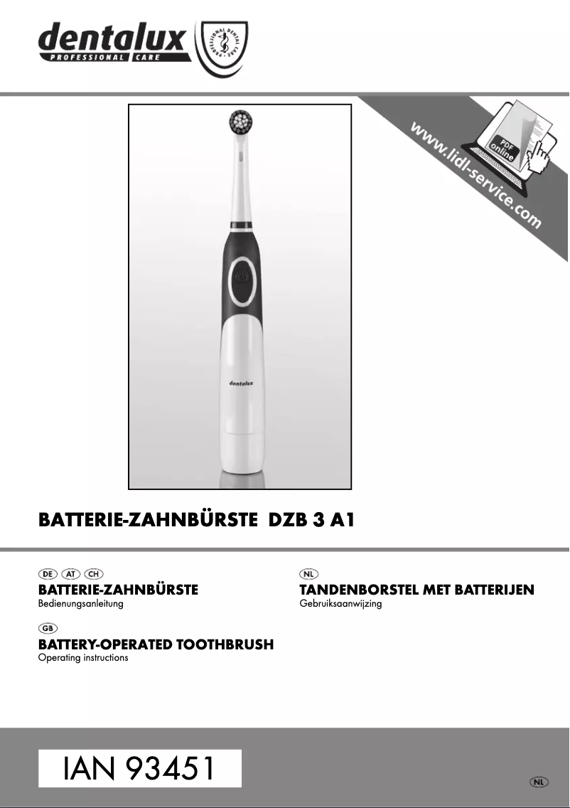 Image de la première page du manuel de l'appareil DZB 3 A1