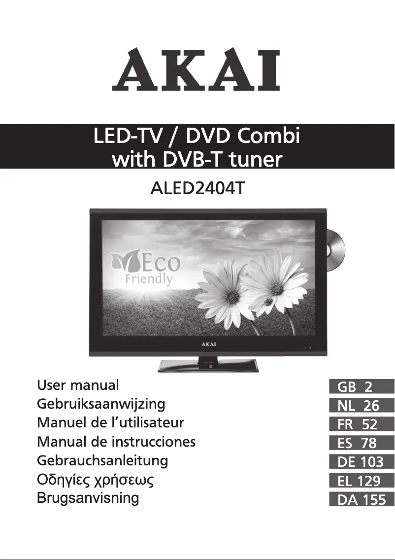 Página 1 del manual Manual de usuario AKAI ALED2404T