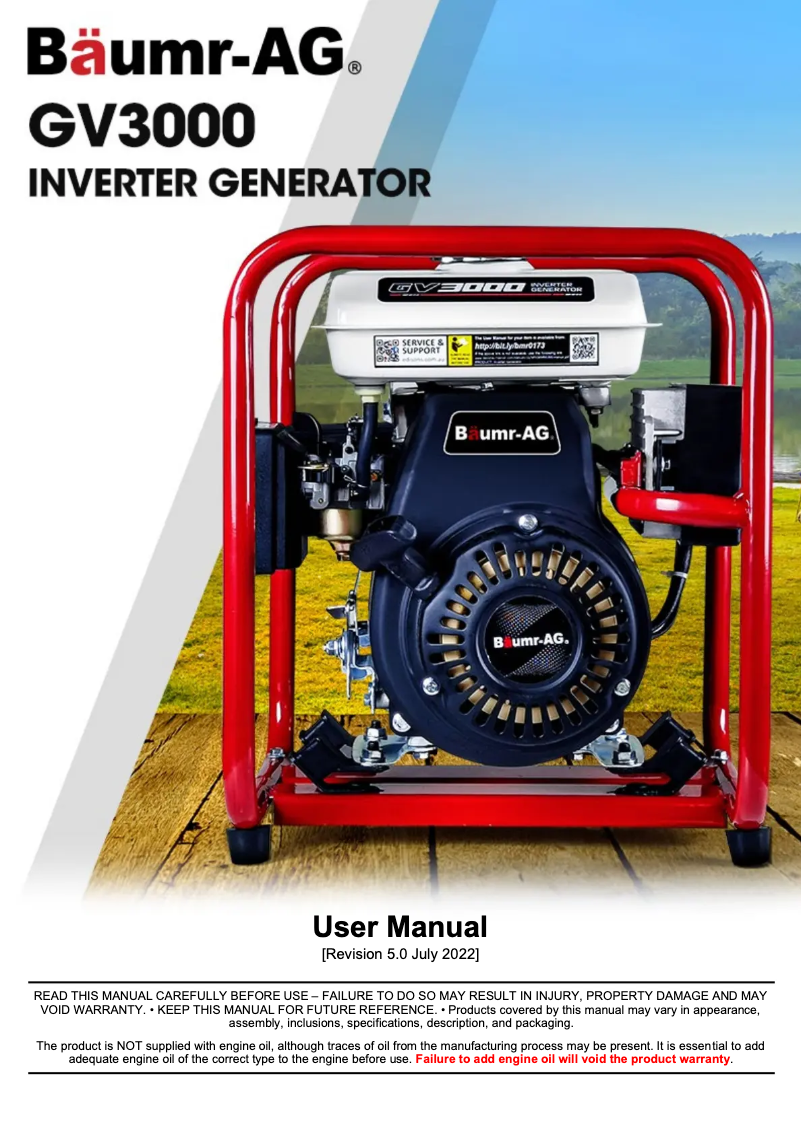 Página 1 del manual Manual de usuario Baumr-AG GV3000