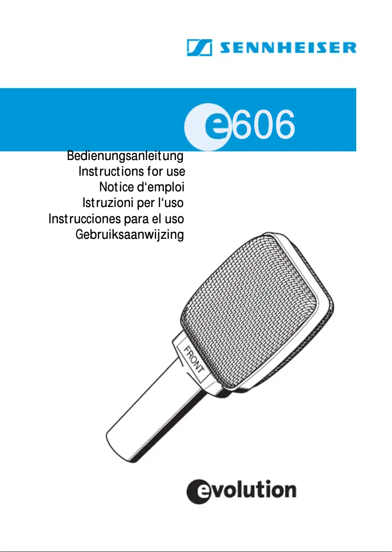 Image de la première page du manuel de l'appareil E606