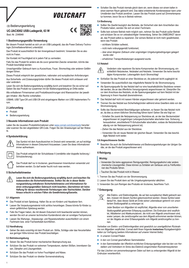 Image de la première page du manuel de l'appareil UC-2ACX002