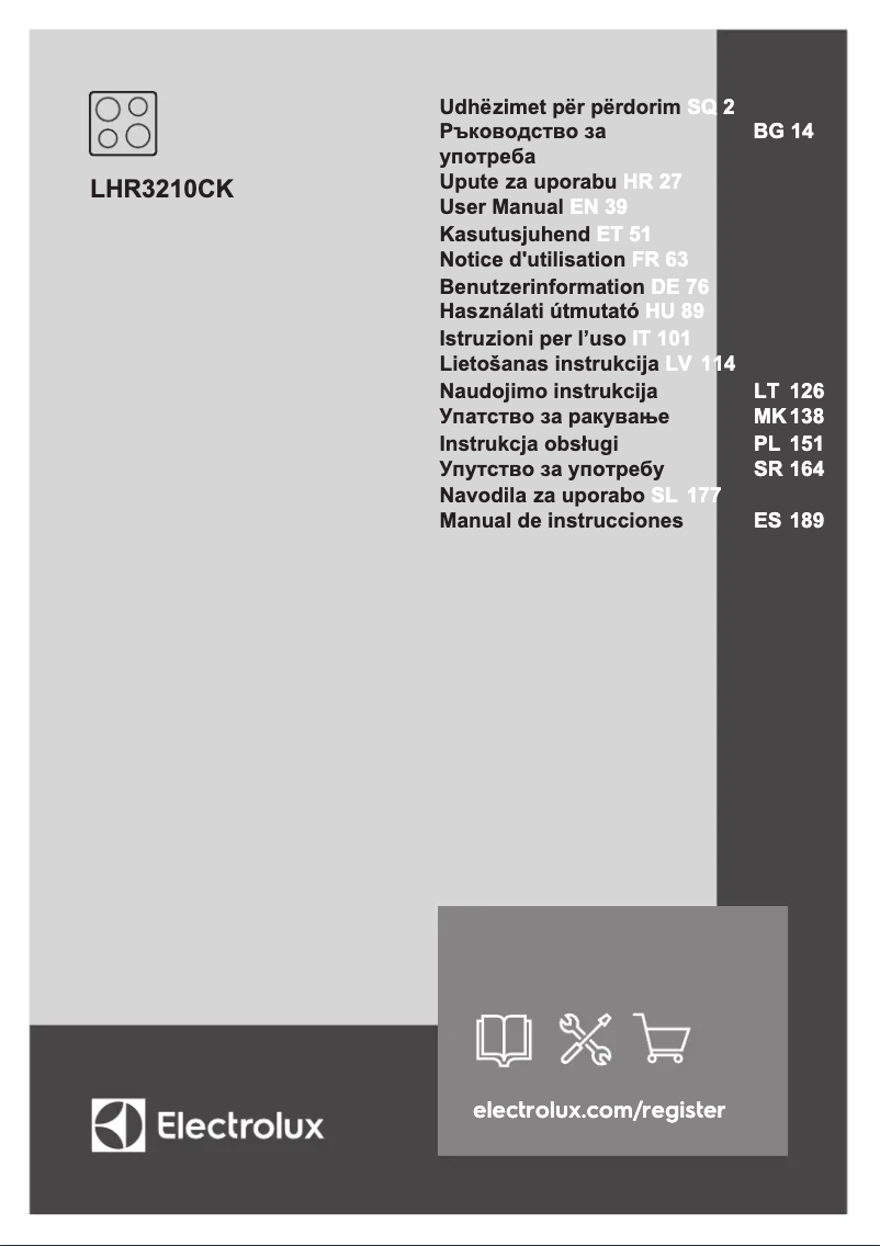 Page n°1 - Manuel utilisateur Electrolux LHR3210CK