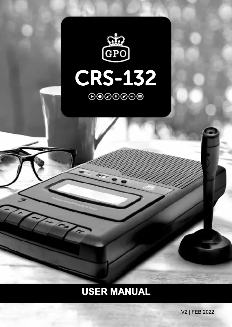 Page n°1 - Manuel utilisateur GPO CRS-132