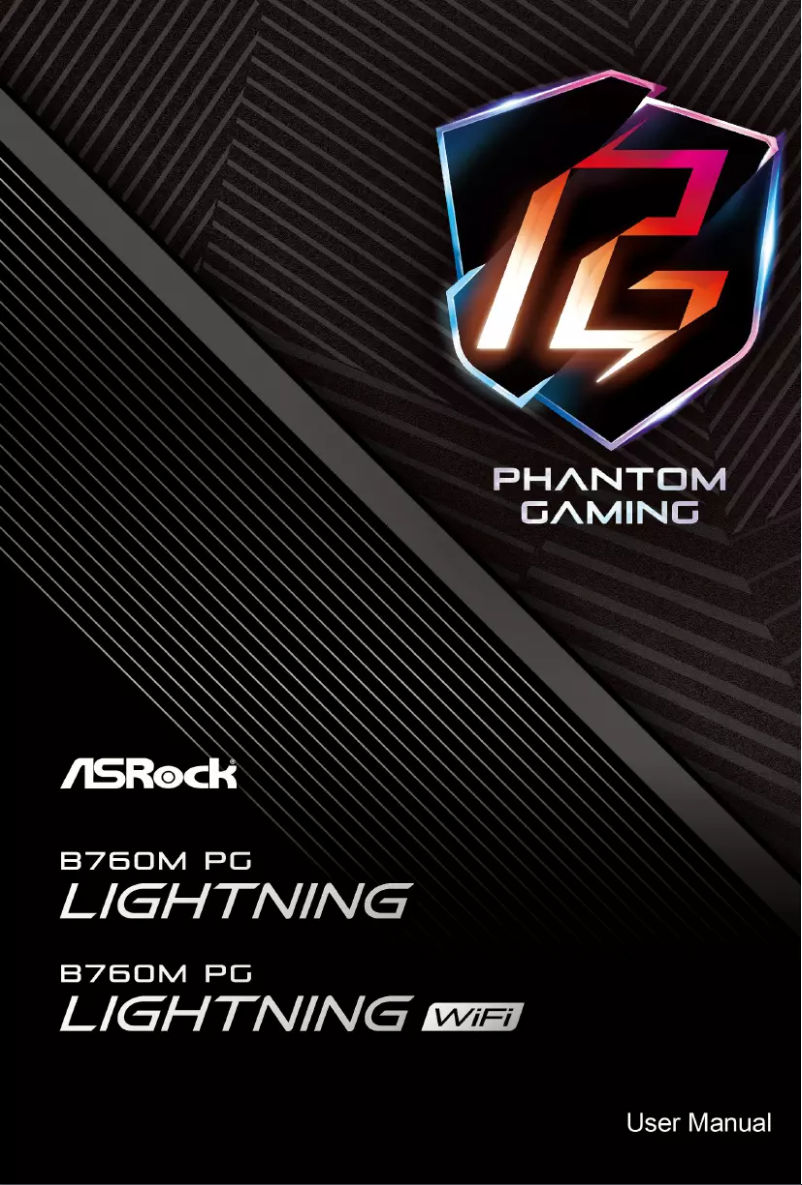 Page n°1 - Manuel utilisateur Asrock B760M PG Lightning
