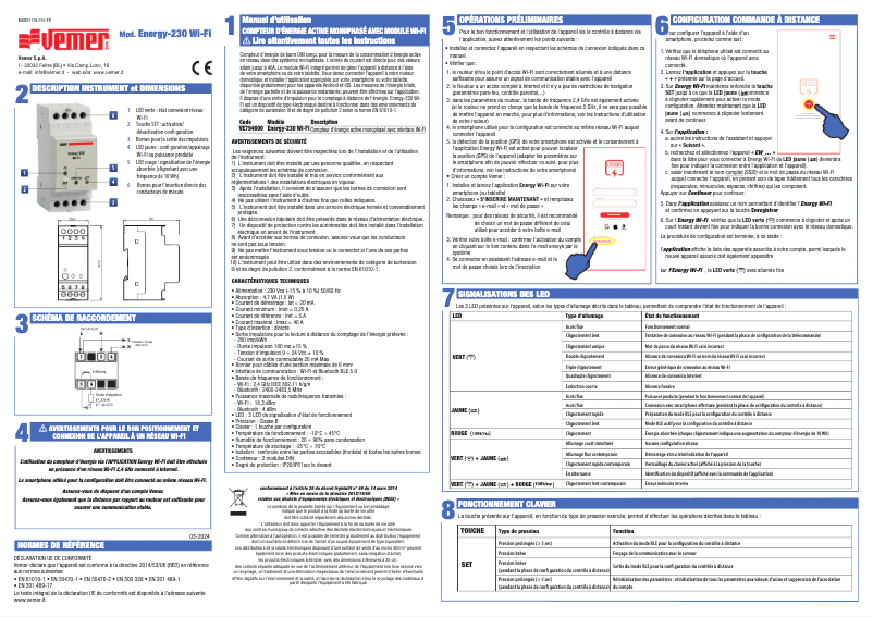 Image de la première page du manuel de l'appareil Energy-230 Wi-Fi