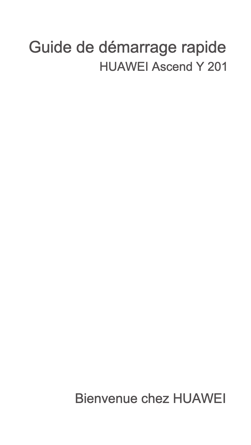 Image de la première page du manuel de l'appareil Ascend Y201