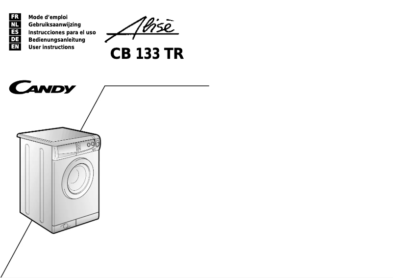 Page 1 de la notice Manuel utilisateur Candy ALISE CB 133 TR