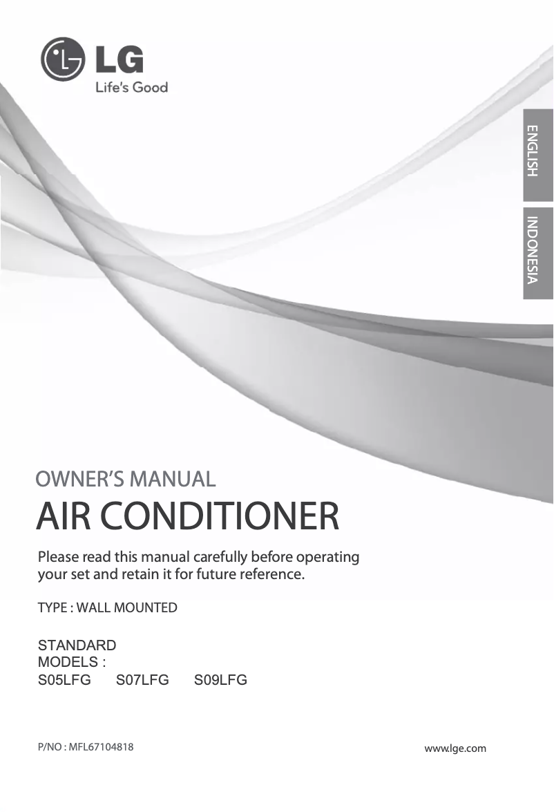 Image de la première page du manuel de l'appareil SN07LFG