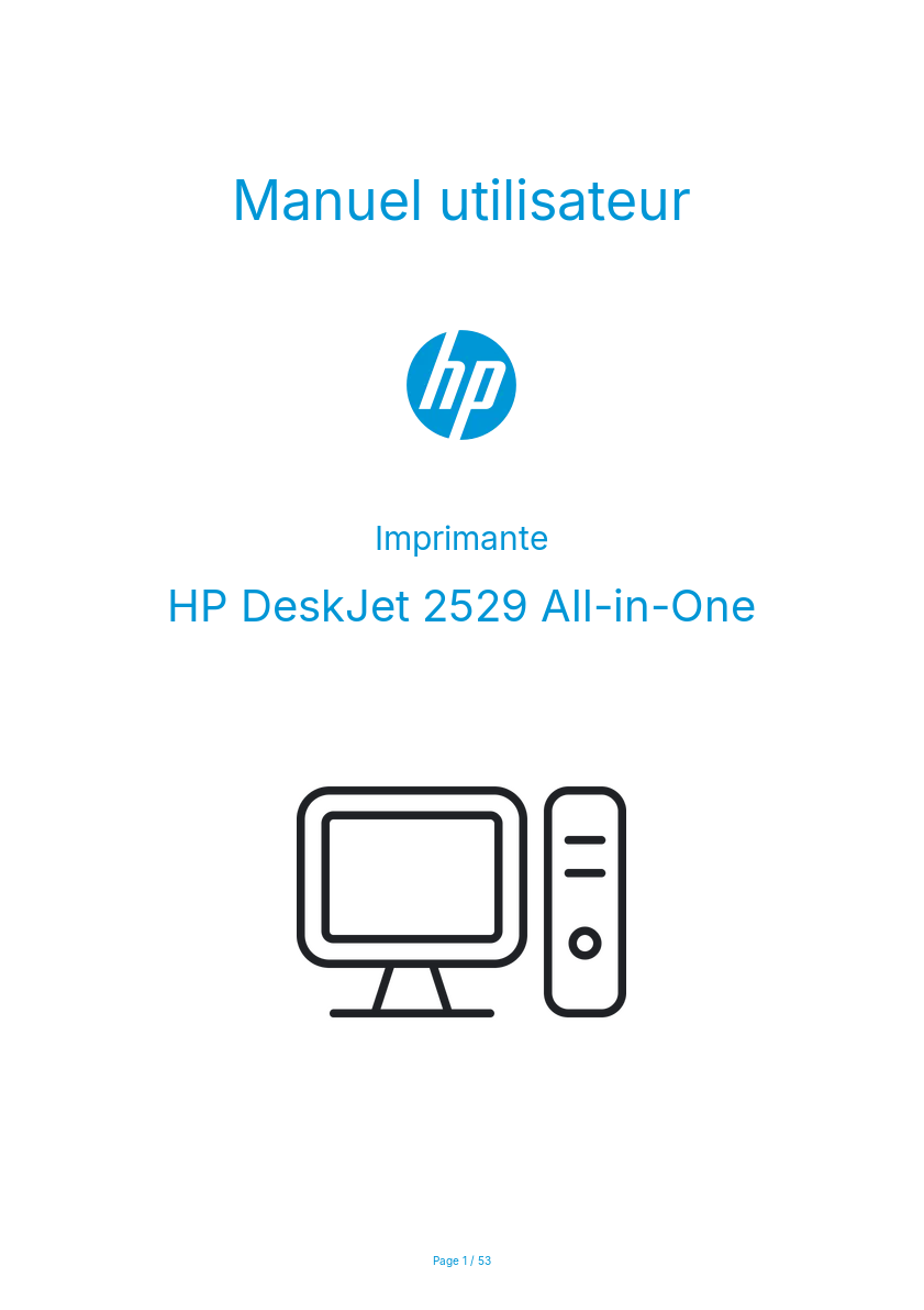 Page n°1 - Manuel utilisateur HP DeskJet 2529 All-in-One