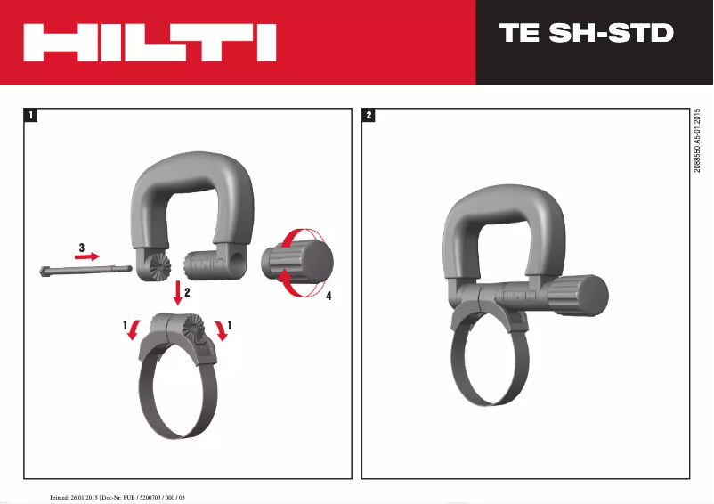 Page n°1 - Instructions / montage Hilti TE 800-AVR