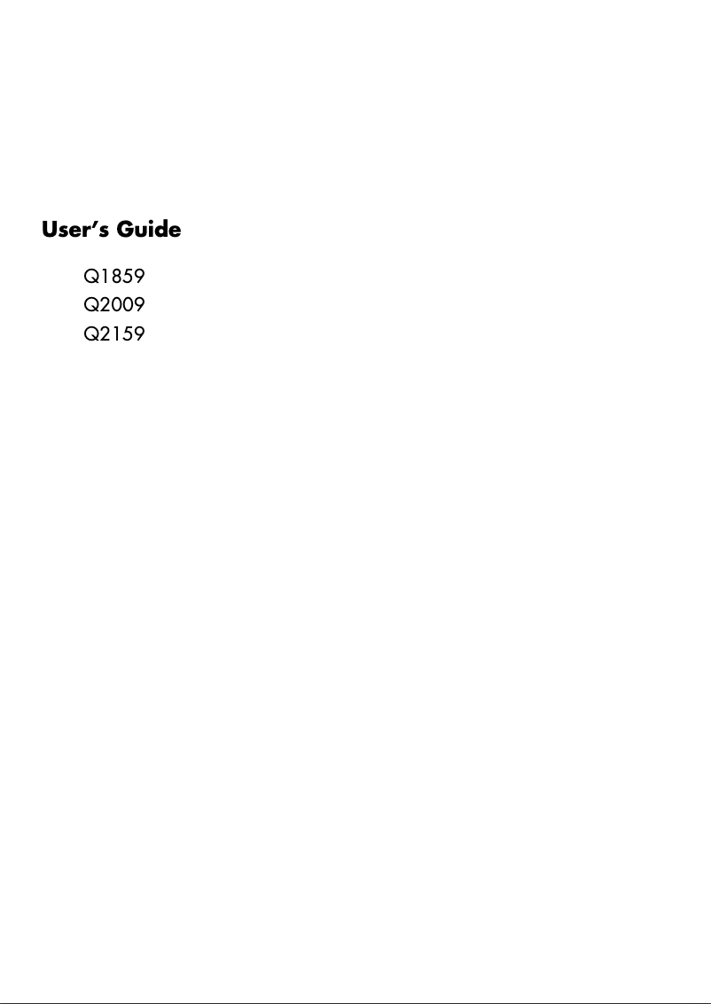 Page 1 de la notice Manuel utilisateur HP Compaq Presario Q1859