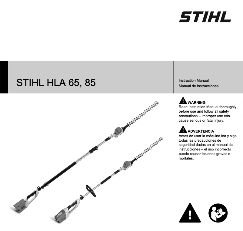 Page 1 de la notice Manuel utilisateur Stihl HLA 65