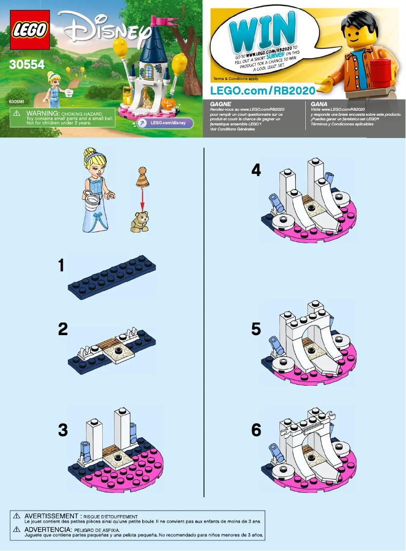Page 1 de la notice Manuel utilisateur Lego Disney 30554