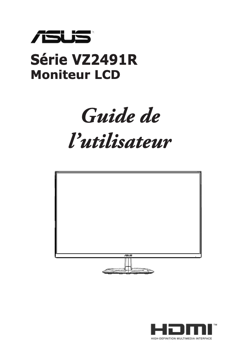 Page n°1 - Manuel utilisateur Asus VZ249QG1R