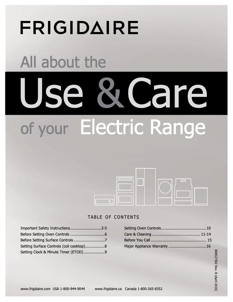 Page n°1 - Manuel utilisateur Frigidaire FFEF3009PB
