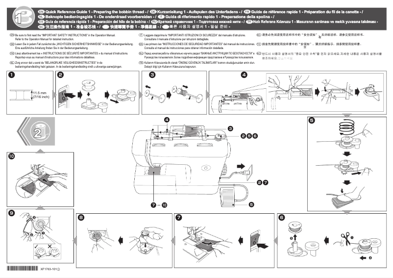 Page 1 de la notice Manuel utilisateur Brother XT5800