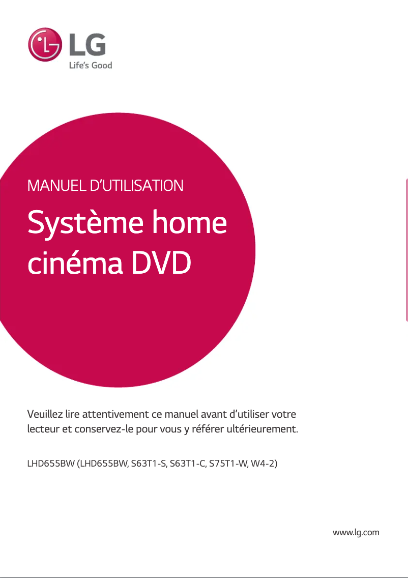 Image de la première page du manuel de l'appareil LHD655BW