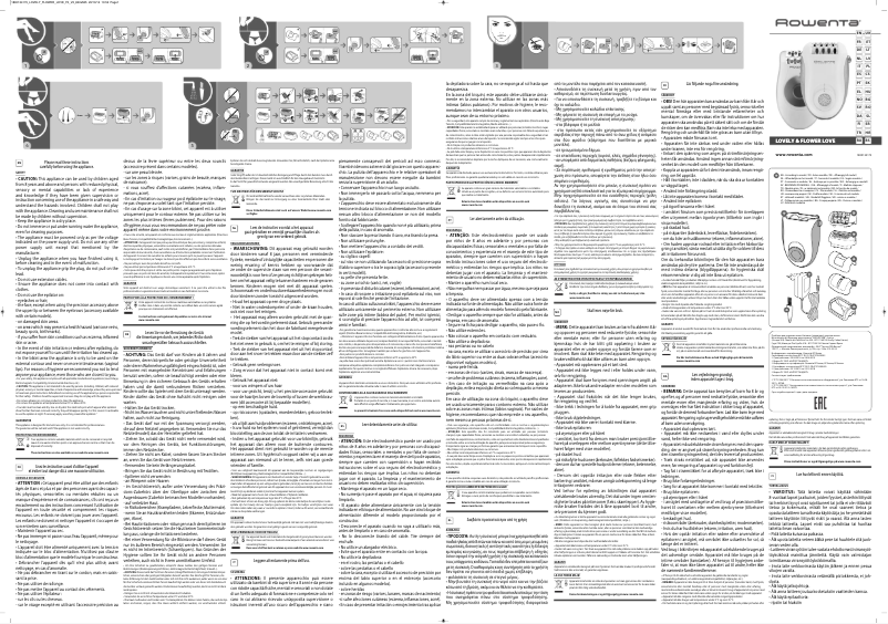 Página 1 del manual Manual de usuario Rowenta Flower Love EP2850