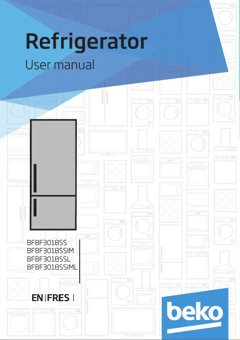 Page 1 de la notice Manuel utilisateur Beko BFBF3018SS