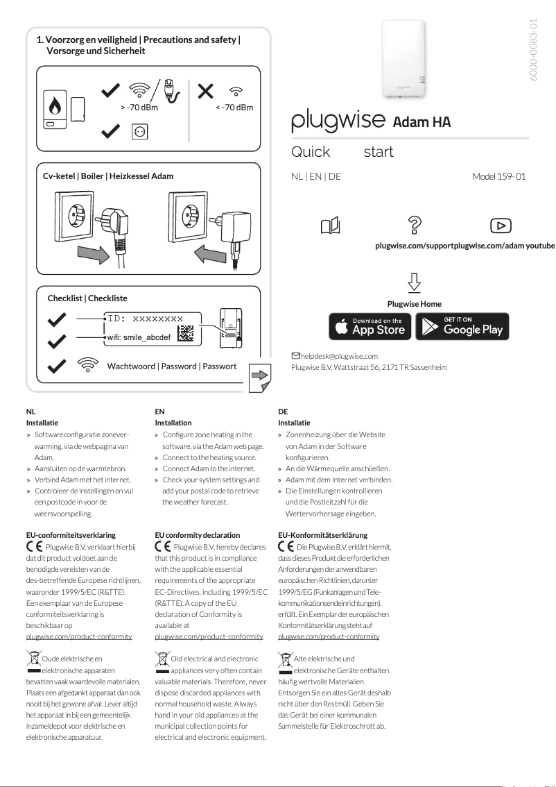 Image de la première page du manuel de l'appareil Adam HA 159-01
