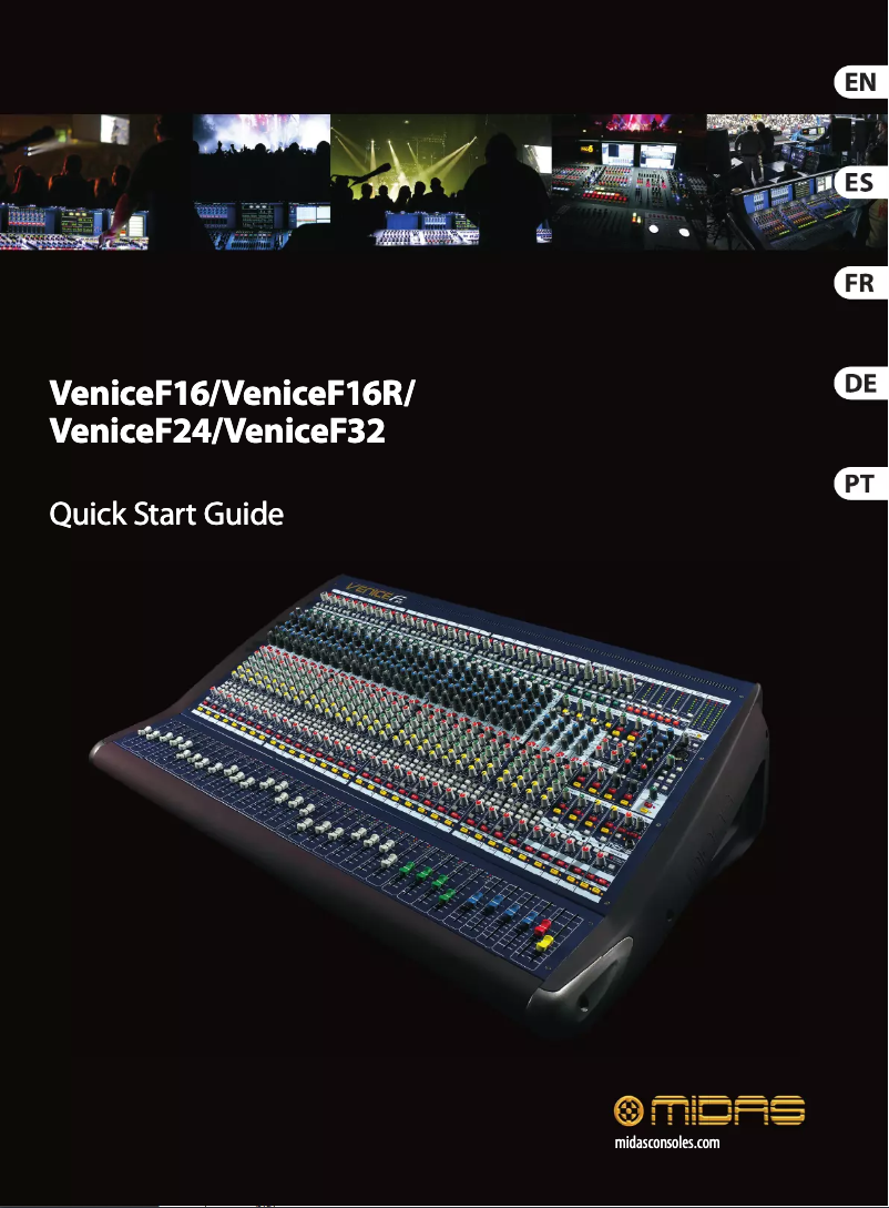 Imagen de la primera página del manual del dispositivo Venice F16