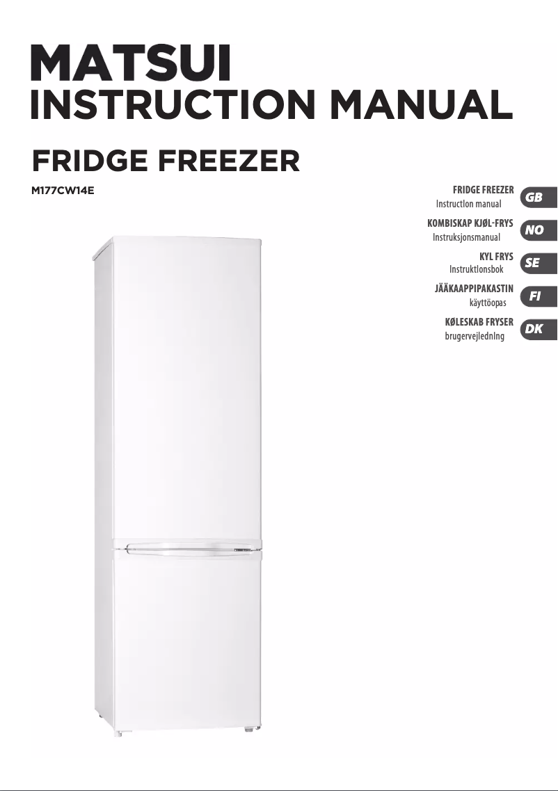 Page 1 de la notice Manuel utilisateur Matsui M177CW14E
