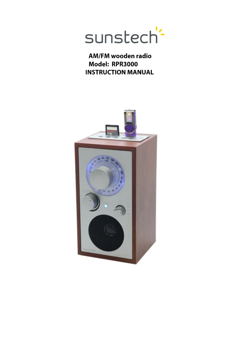 Page 1 de la notice Manuel utilisateur Sunstech RPR3000