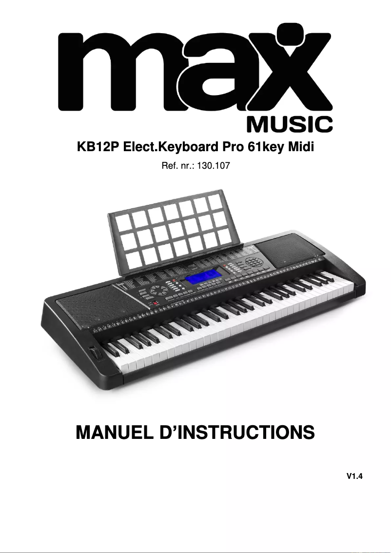 Image de la première page du manuel de l'appareil KB12P