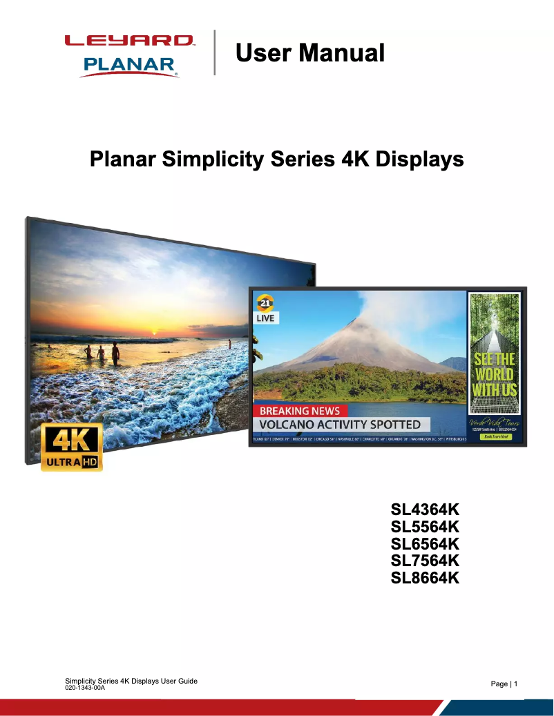 Image de la première page du manuel de l'appareil Simplicity SL7564K