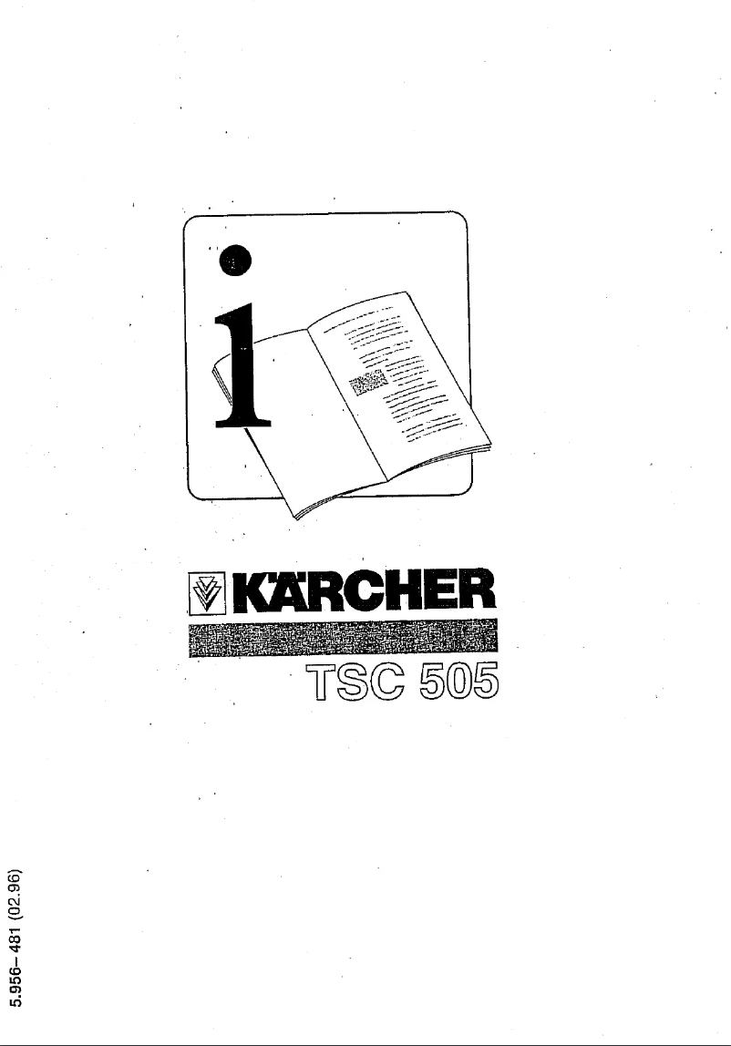 Page 1 de la notice Manuel utilisateur Kärcher TSC 505