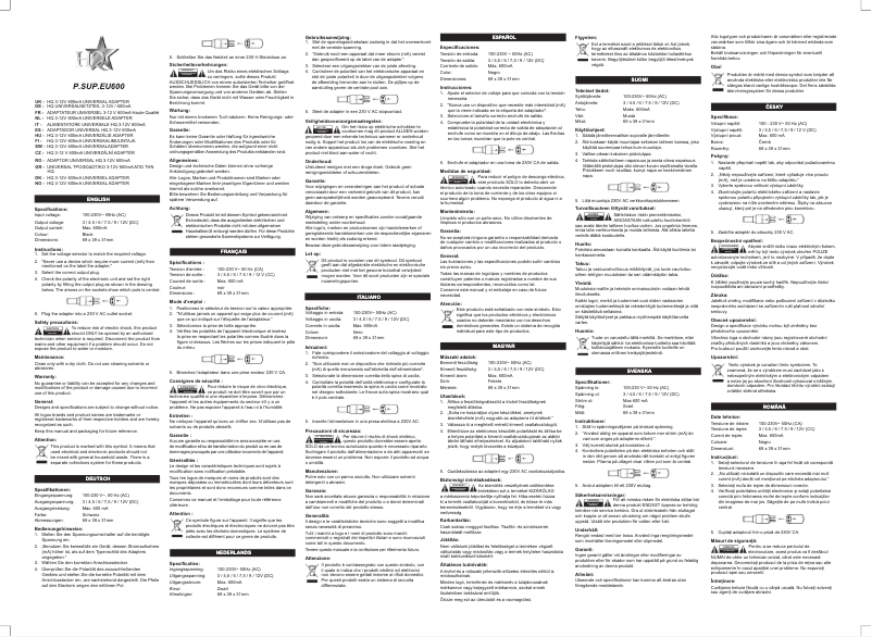 Page 1 de la notice Manuel utilisateur HQ P.SUP.EU600