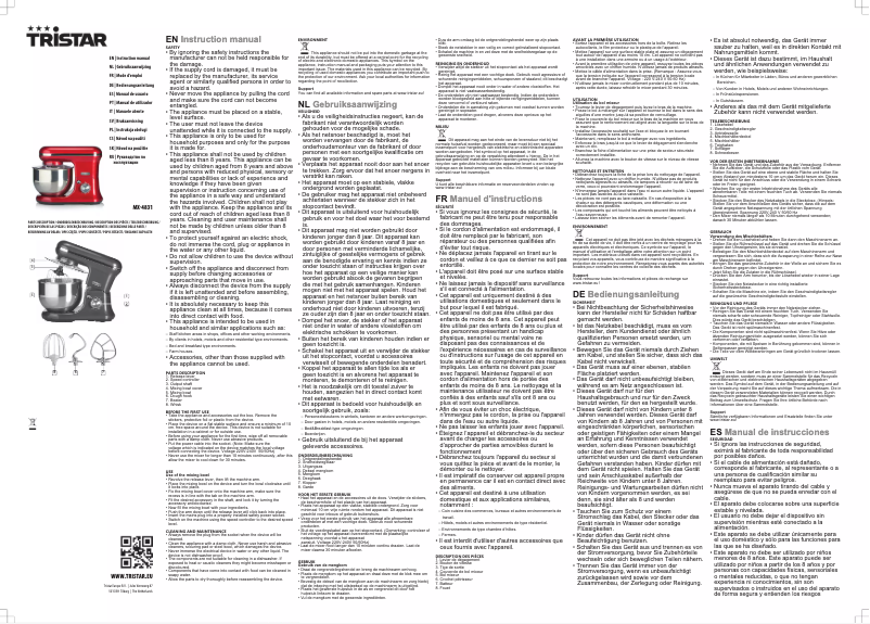 Image de la première page du manuel de l'appareil MX-4831