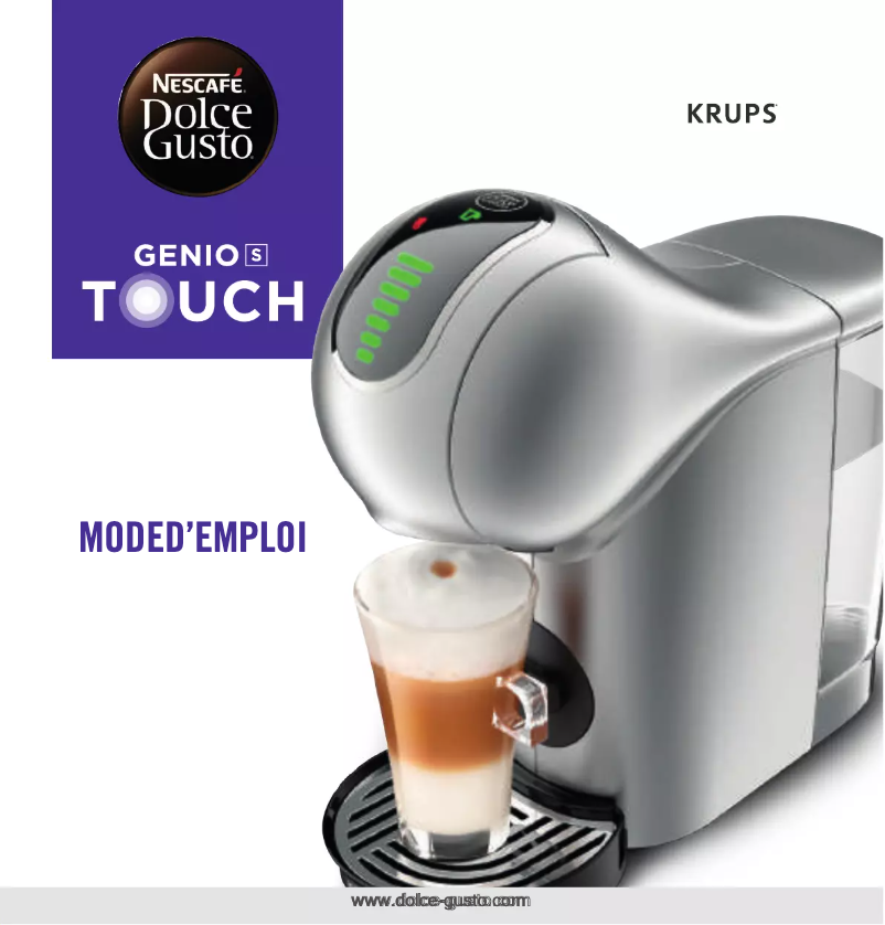 Page 1 de la notice Manuel utilisateur Krups Nescafé Dolce Gusto Genio S Touch