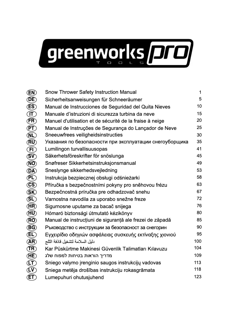 Página 1 del manual Manual de usuario Greenworks GD80ST