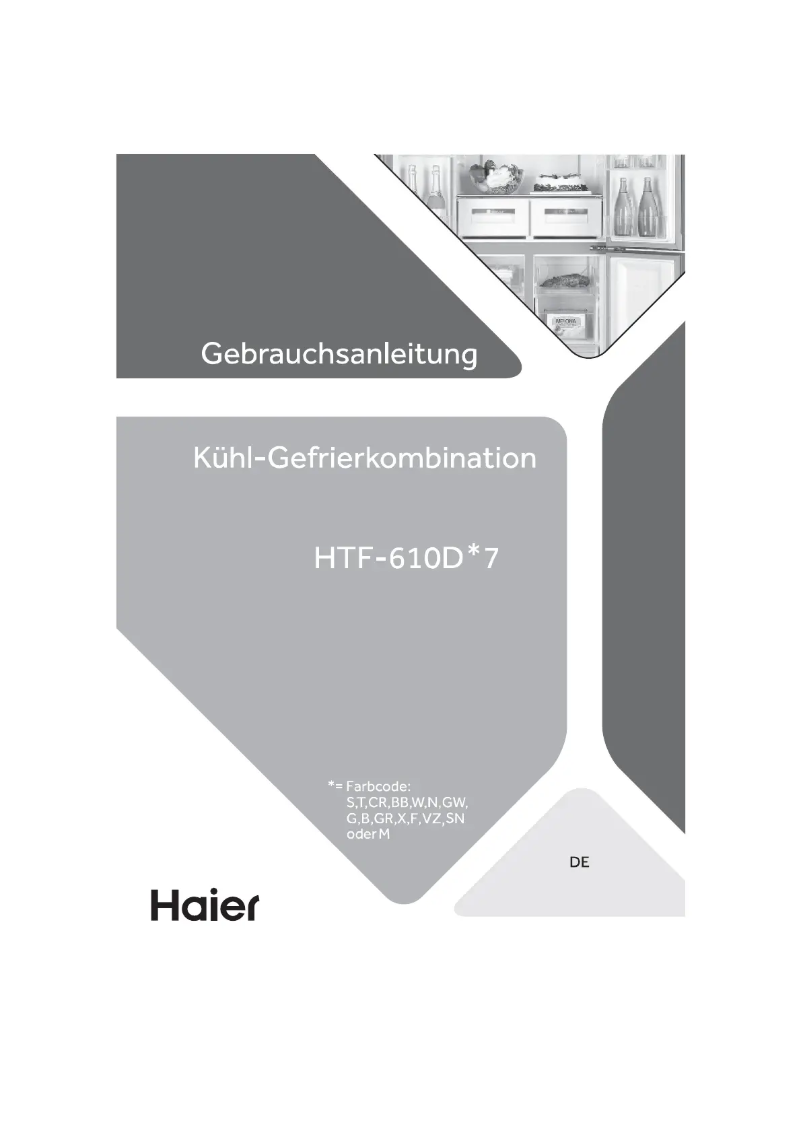 Page n°1 - Manuel utilisateur Haier HTF-610DB7