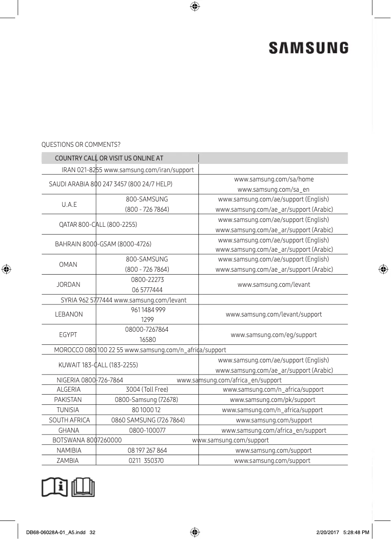 Page 1 de la notice Manuel utilisateur Samsung AR19MSSSDWK
