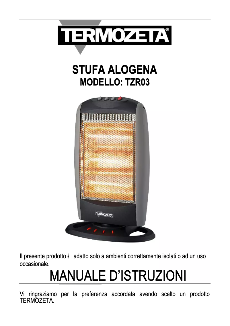 Image de la première page du manuel de l'appareil TZR03