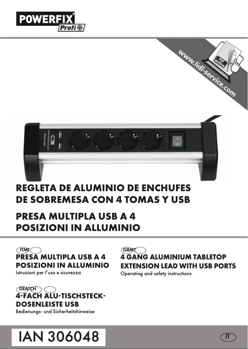 Página 1 del manual Manual de usuario Powerfix IAN 306048