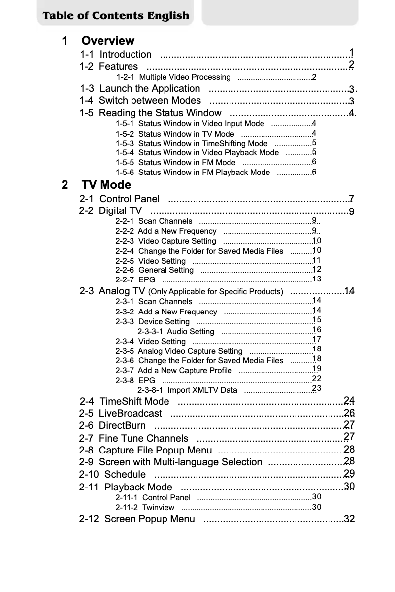 Page 1 de la notice Manuel utilisateur Leadtek WinFast TV2000 XP Deluxe