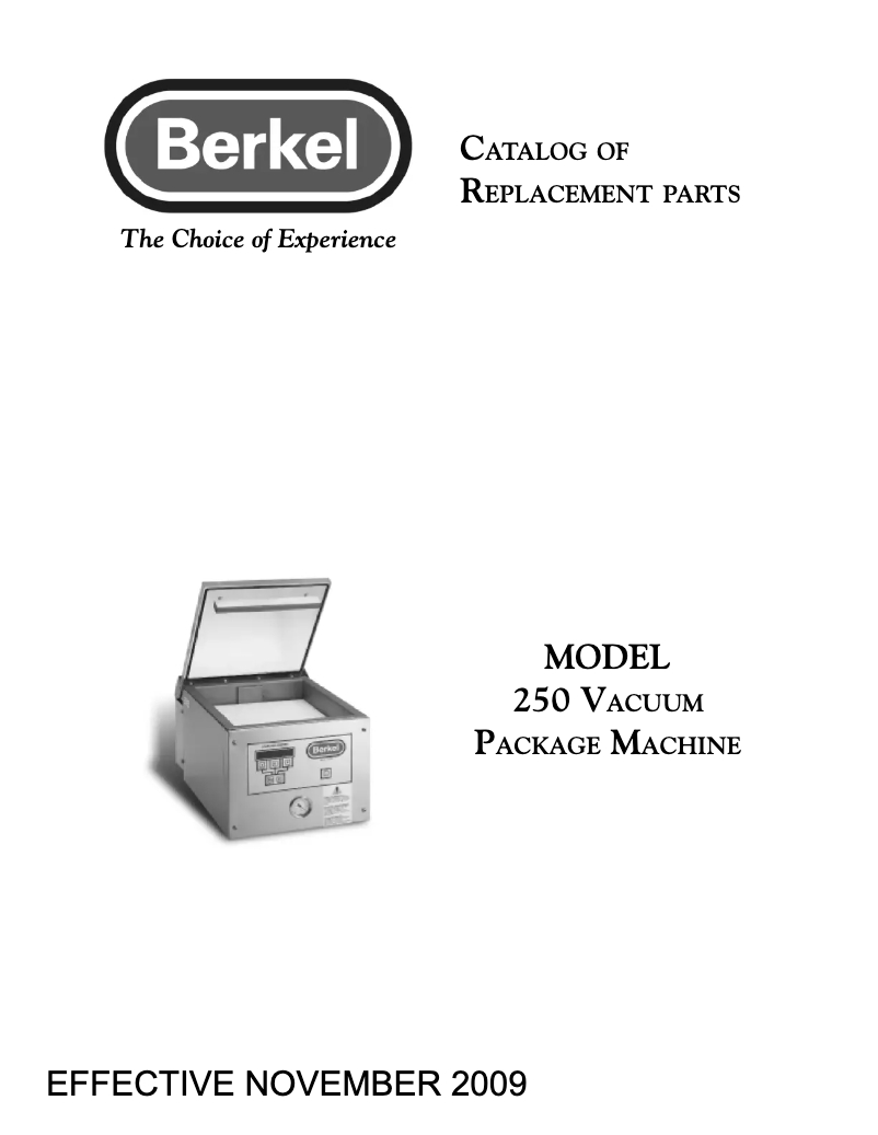 Page n°1 - Catalogue Berkel 250