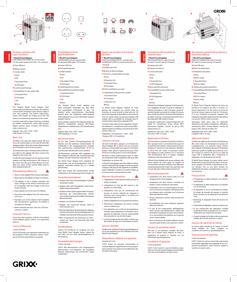 Page n°1 - Manuel utilisateur Grixx Optimum