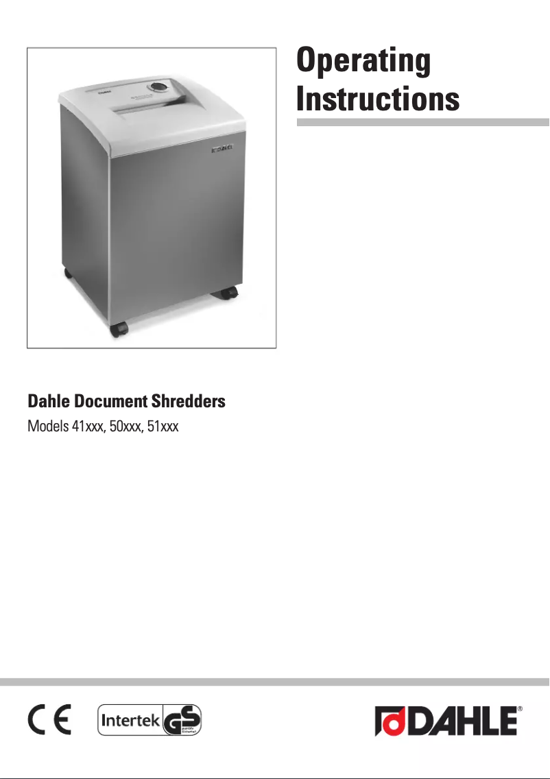 Page n°1 - Manuel utilisateur Dahle CleanTEC 51572