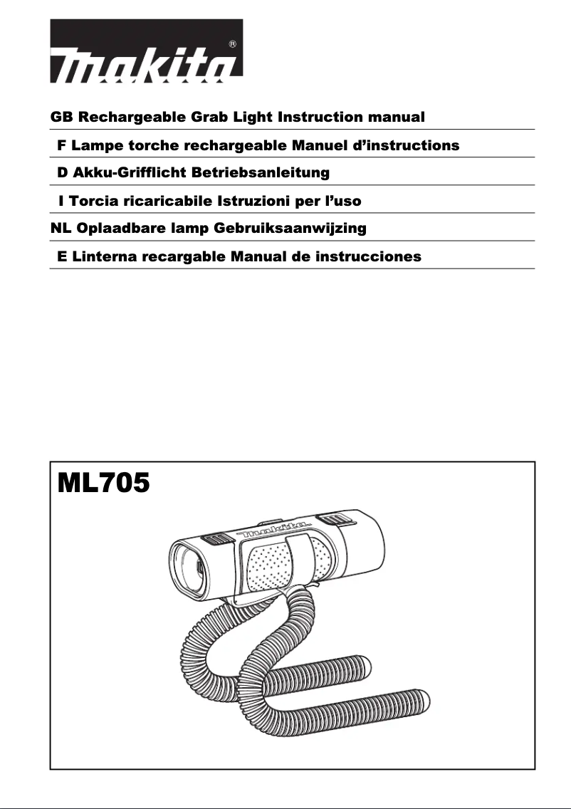 Page 1 de la notice Manuel utilisateur Makita ML705