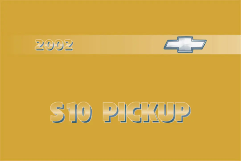 Page 1 de la notice Manuel utilisateur Chevrolet S10 (2000)